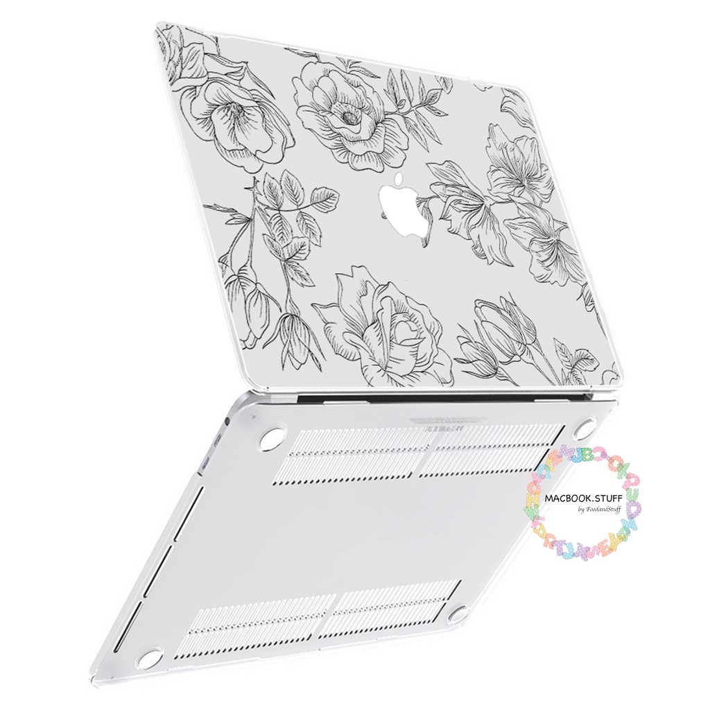 MACBOOK Case CUSTOM LINE FLOWER DESIGN NEW AIR PRO RETINA 11 12 13 14 15 16 INCH NON /  WITH CD ROOM / TOUCHBAR / TOUCH ID / M1 2020 2021 2022