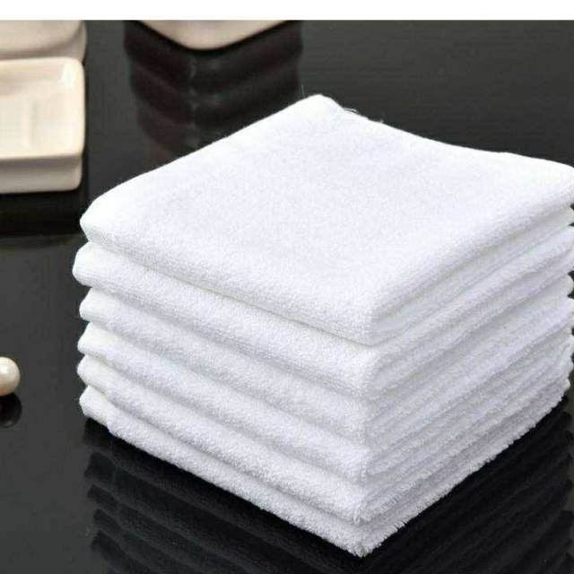 Keset Handuk Hotel 40 x 80 sport B1 muka kecil simple travel magic towel lap putih polos