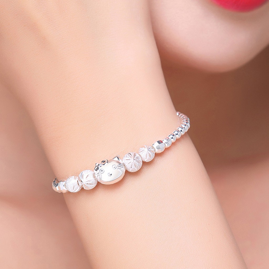 925 gelang perak murni untuk wanita HelloKitty gelang lucu fashion perhiasan