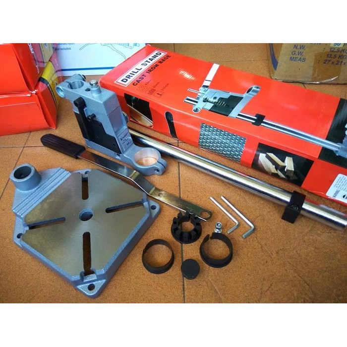 stand drill PRESCOTT dudukan mesin bor tangan 13mm base IRON cast