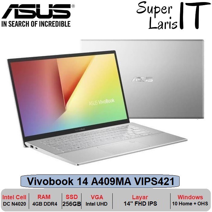 Asus Vivobook A409MA VIPS421 VIPS422 N4020|4GB|256GB|14