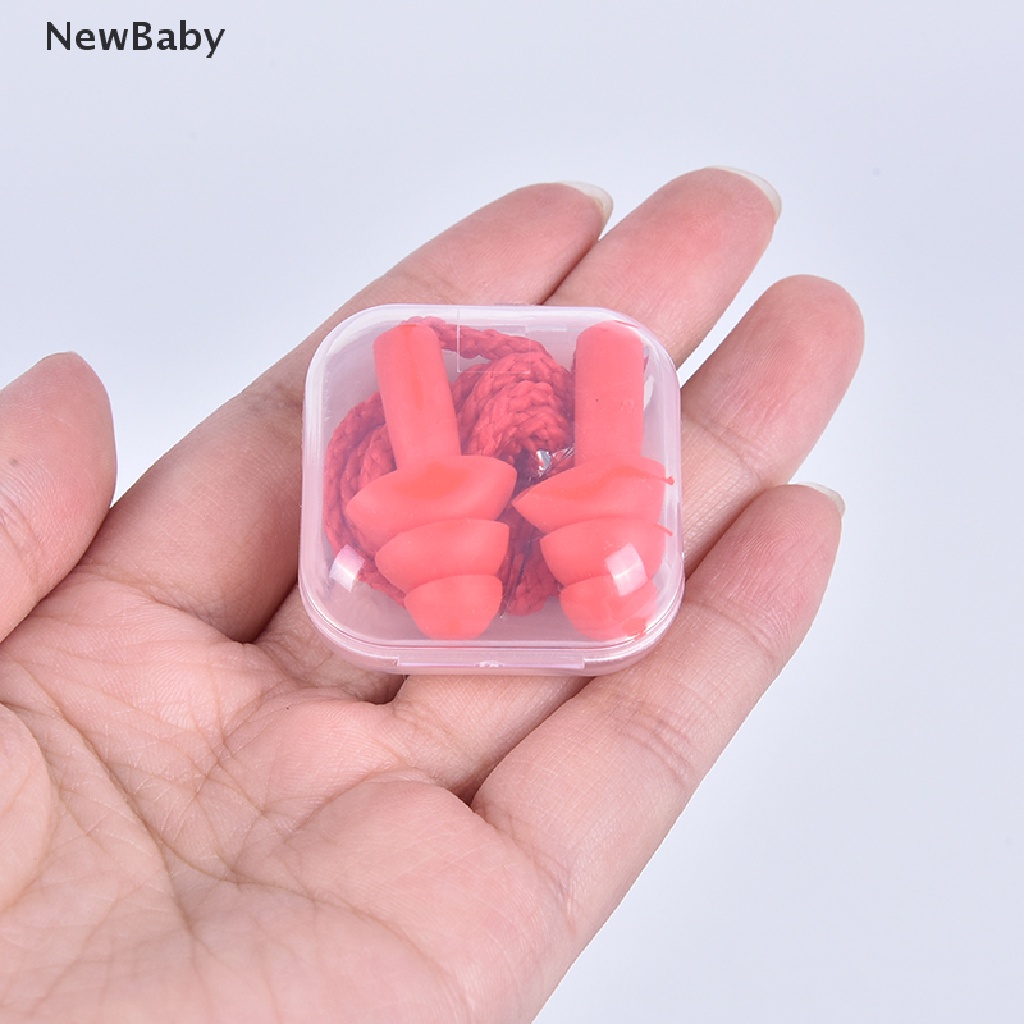 Earplugs Bahan Silikon Dengan Tali Untuk Bayi