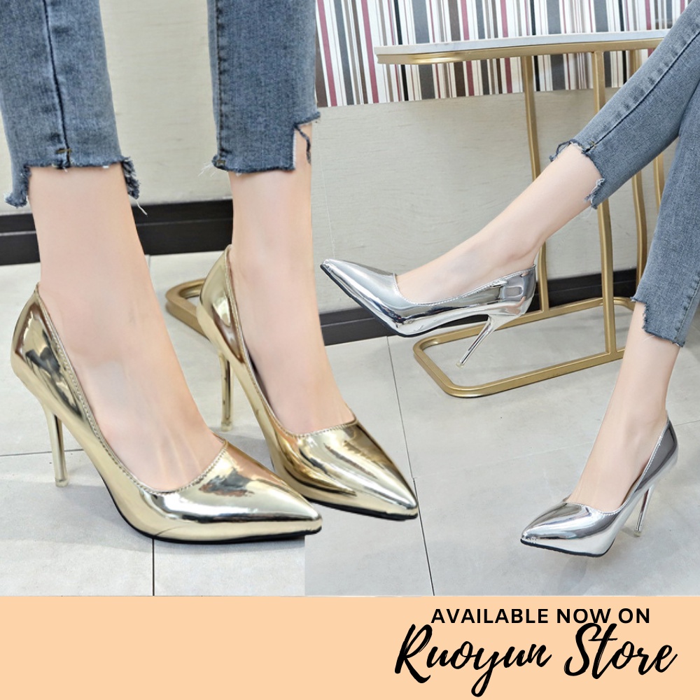 RYS - Shiny Gleam Sepatu Hak Elegan Wanita Fashion Pesta - Ori Import