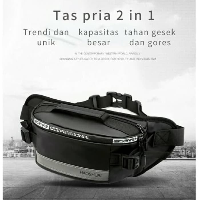Tas Pinggang Waistbag Sling Bag Anti Air Haoshuai Asli