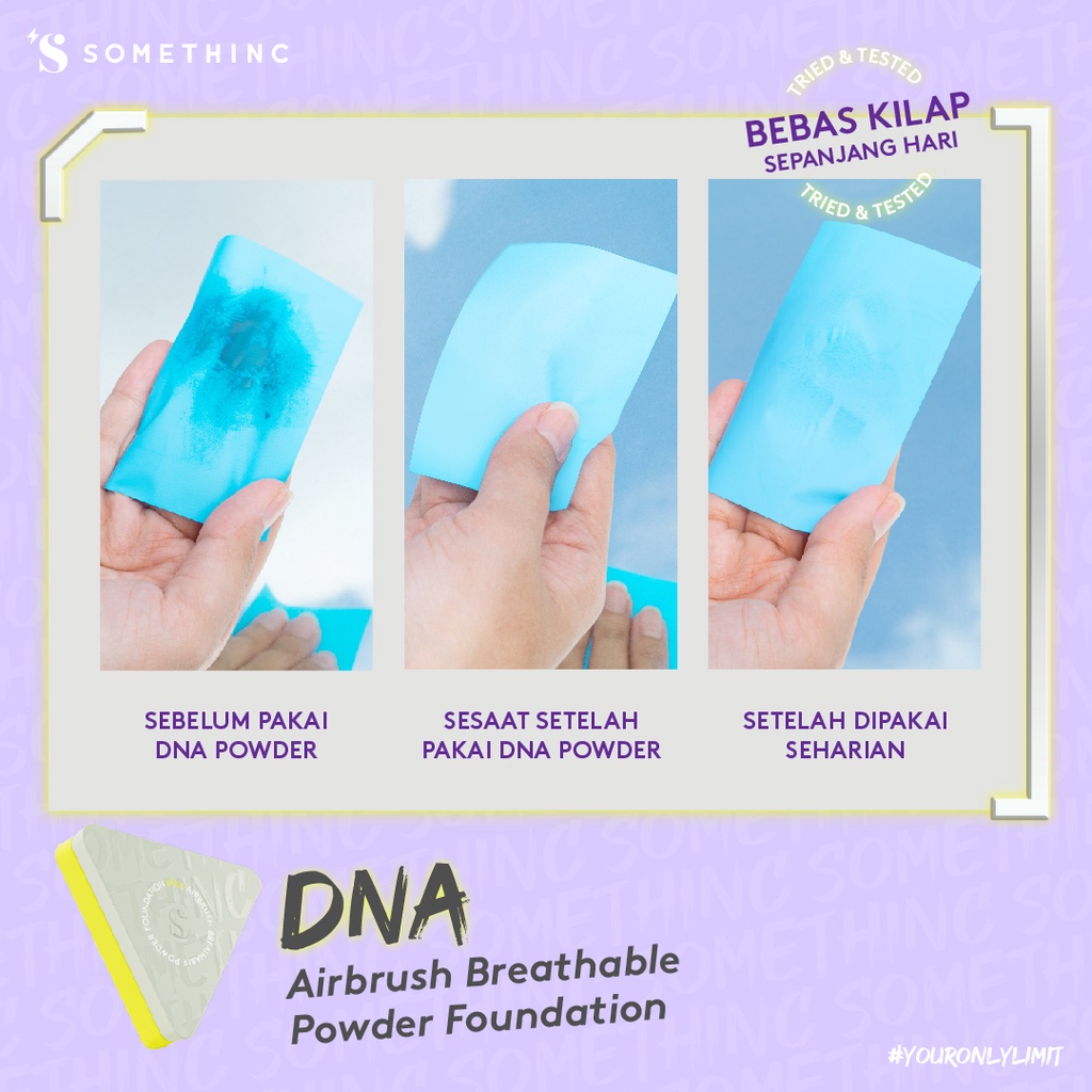 SOMETHINC DNA Airbrush Breathable Powder Foundation Full Coverage Ringan Make Up Han So Hee