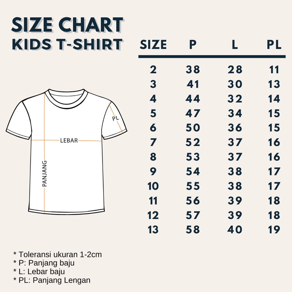 KAOS POLOS ANAK LENGAN PENDEK UMUR 0-12TH COMBED 30S