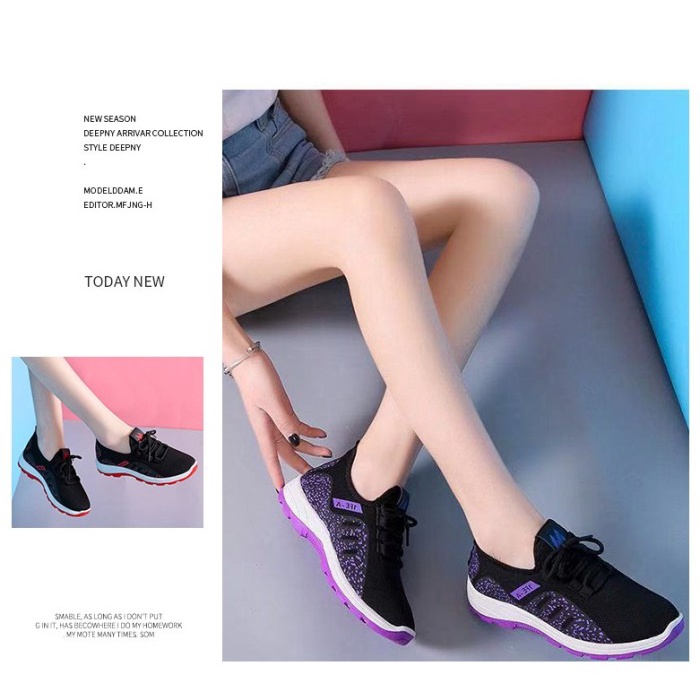 CIVETO SH70 Sepatu Wanita Black Running Import Sports Women Senakers Shoes-4