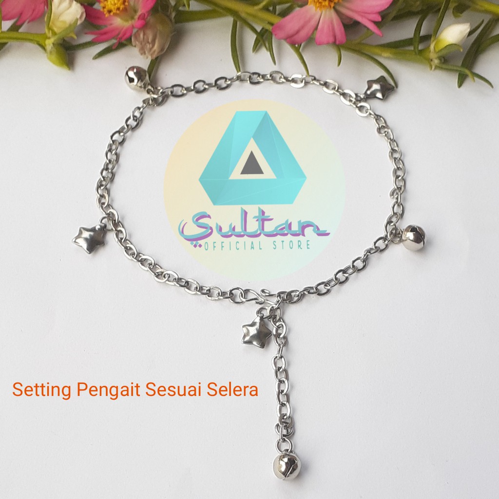 Gelang Tangan Gelang Kaki Model Kerincingan / Lonceng dan bintang monel high quality #GM013
