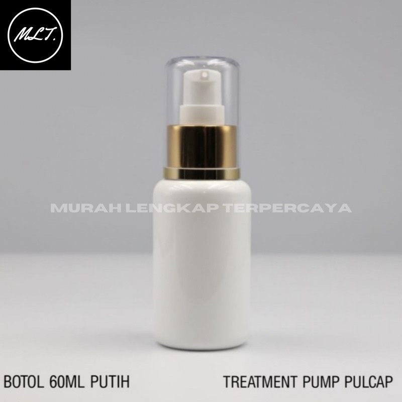 BOTOL TUBULAR 60ML PUTIH PUMP TREATMENT GOLD FULLFAP 60 ML TUBULAR