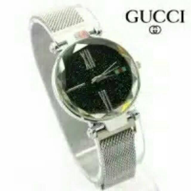 MC Jam Tangan Wanita Gucci Magnet Murah Silver