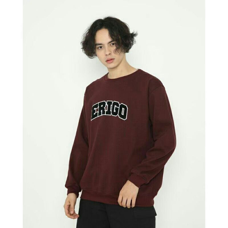 CREWNECK ERIGO MERAH MARUN / CREWNECK ERIGO PRIA / CREWNECK ERIGO WANITA / SWEATER ERIGO