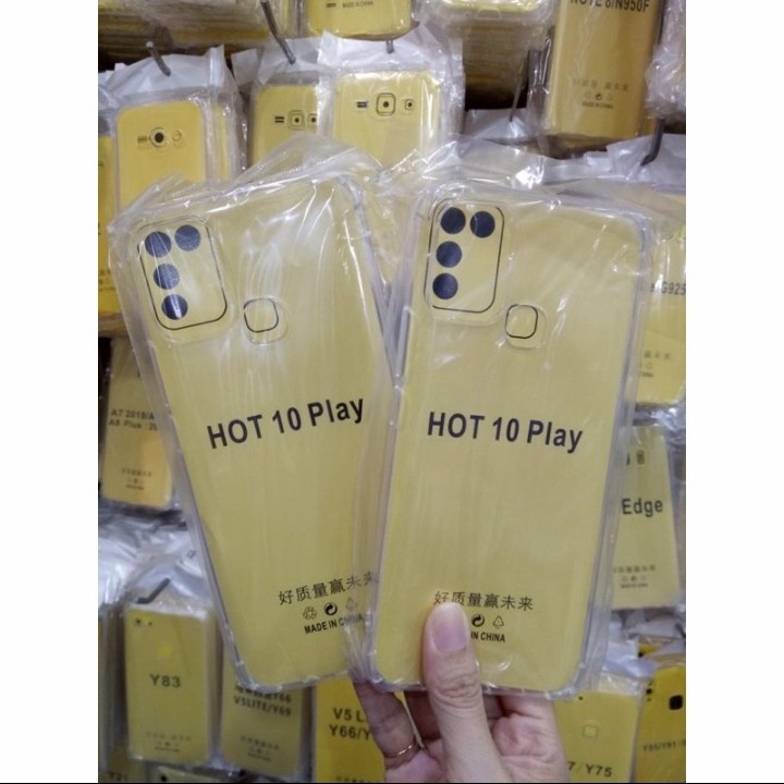 INFINIX HOT 10 HOT 10S HOT 10 PLAY CASE ANTI CRACK SOFTCASE BENING TRANSPARAN, SOFTCASE ANTICRACK