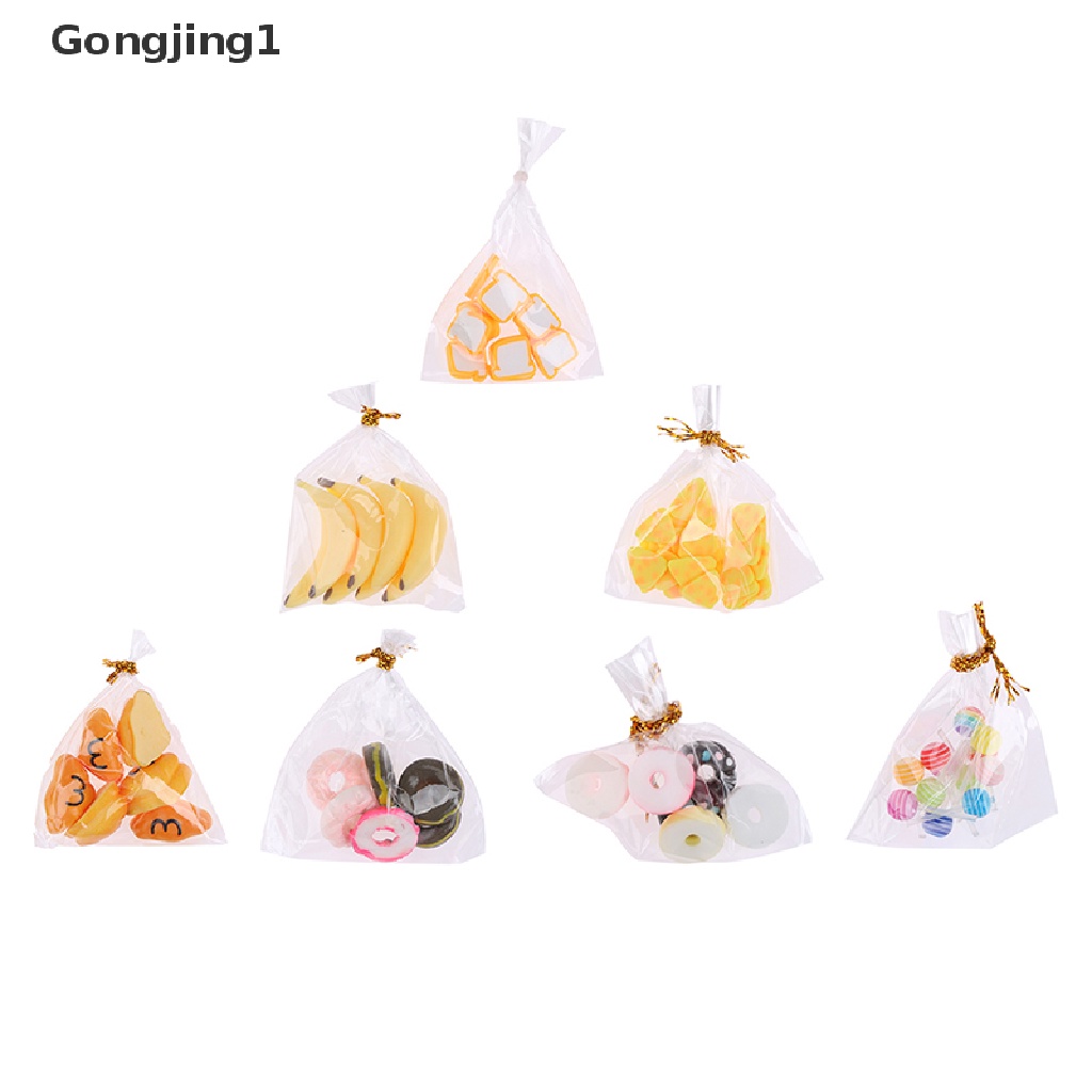 Gongjing1 Mainan Miniatur Makanan Penutup / Teh / Snack / Macaroon Untuk Aksesoris Rumah Boneka 1 / 12