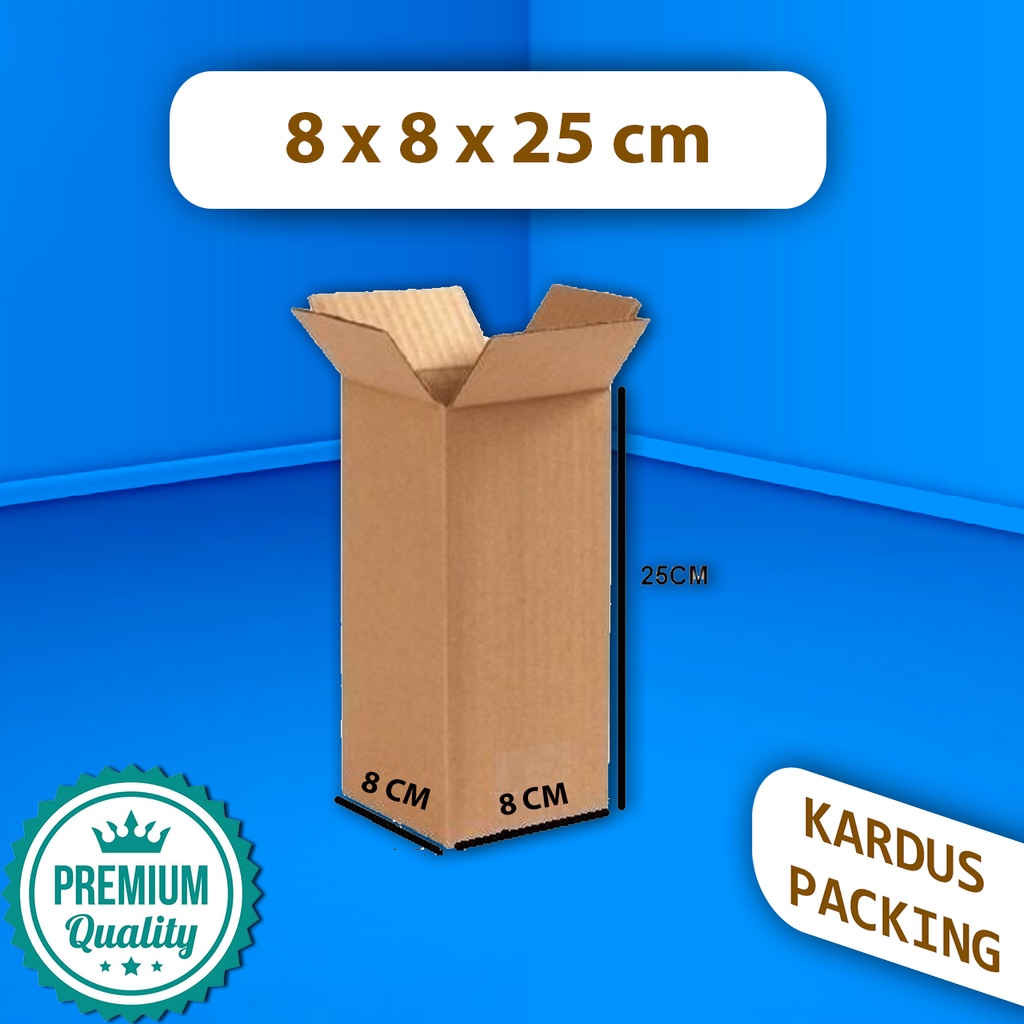 

{ISI 5 pcs} KARDUS DUS BOX KEMASAN PACKAGING BOTOL TEMPAT MINUM BOX 8X8X25 CM NEW