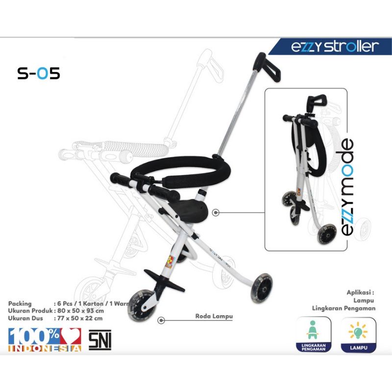Ezzy Stroller Pmb Stroller Anak Sepeda anak mainan Anak