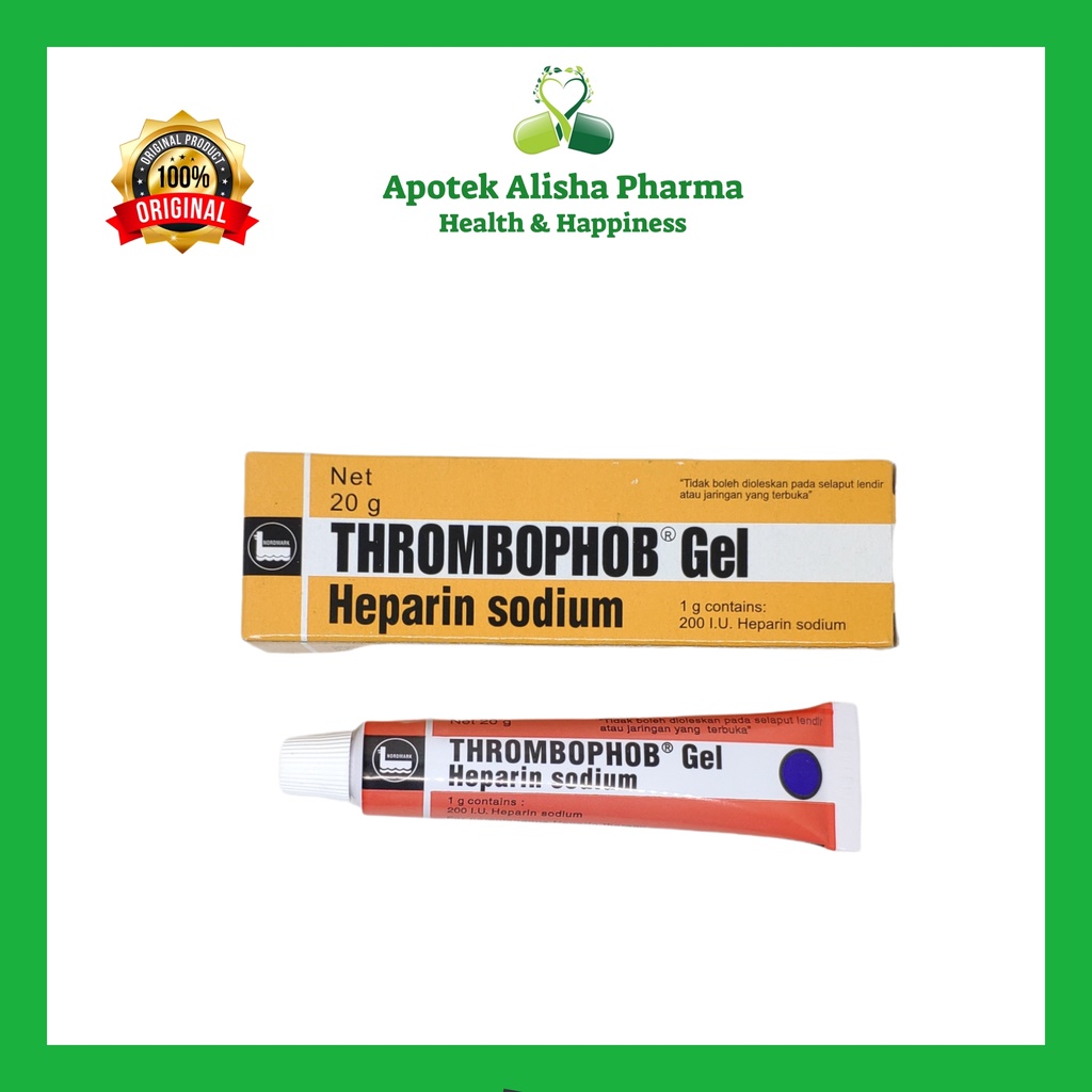 Thrombophob Gel 20gr - Trombophob Gel Salep Luka Memar Lebam / Trombopob Salep / Trombopop Gel