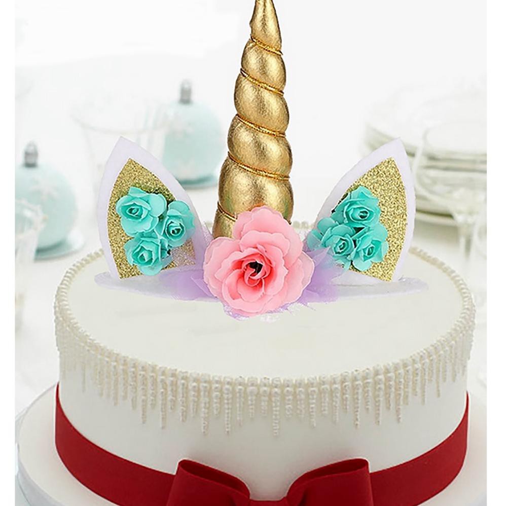 

Ls2Code Unicorn tanduk cake toppers / hiasan kue WC911(terbaru)Y7R5