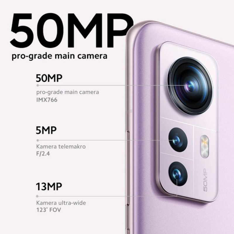 HP Terbaru Xiaomi 12 5G 8/256 Ram 8GB Rom internal 2565GB - New TAM Original Garansi Resmi - Handphone Smartphone Hape 50MP PRO OIS Snapdragon 8 Gen 1 - Warna Baru Blue Gray Grey Black Purple Blue Biru Abu abu Hitam 8 12 256 - Promo Murah-2