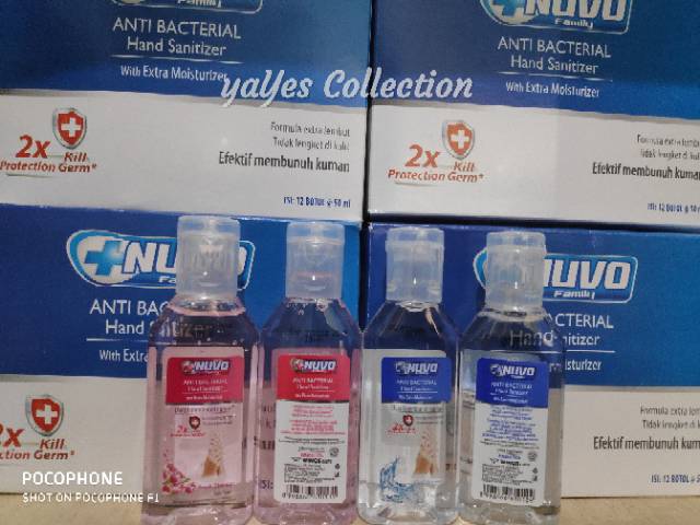 Nuvo hand sanitizer 50 ml cuci tangan tanpa bilas antiseptik bunuh kuman handsanitizer