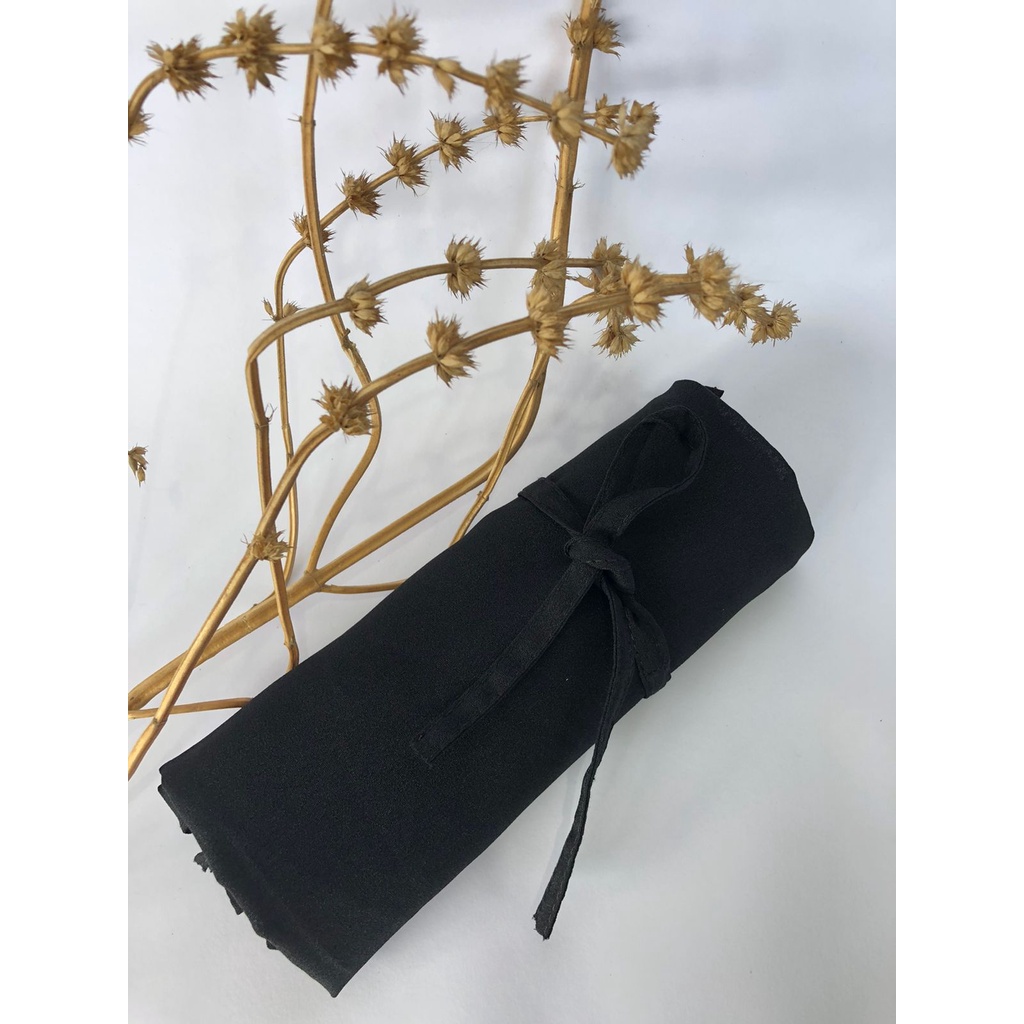 Bergo Maryam polos khimar Instan kerudung tali jilbab diamond bergo mariam-M diamond Black