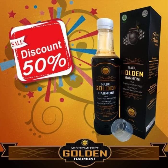 Madu Hitam Pahit GOLDEN HARMONI | GOLDEN 460 Gr | GOLDEN HARMONI Plus Propolis