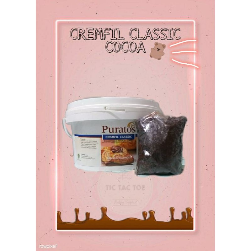 CREMFIL CLASSIC 500gr,  (vanila, durian, cocoa) CREMFIL CLASSIC PURATOS