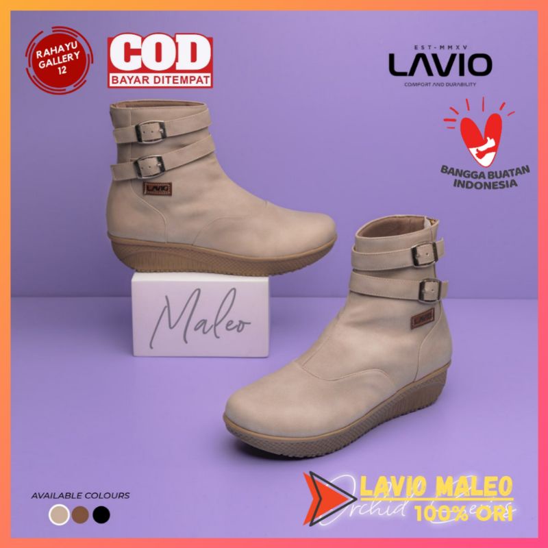 Sepatu Boots Wanita Korea Kekinian Original Boot Cewek Lavio Maleo