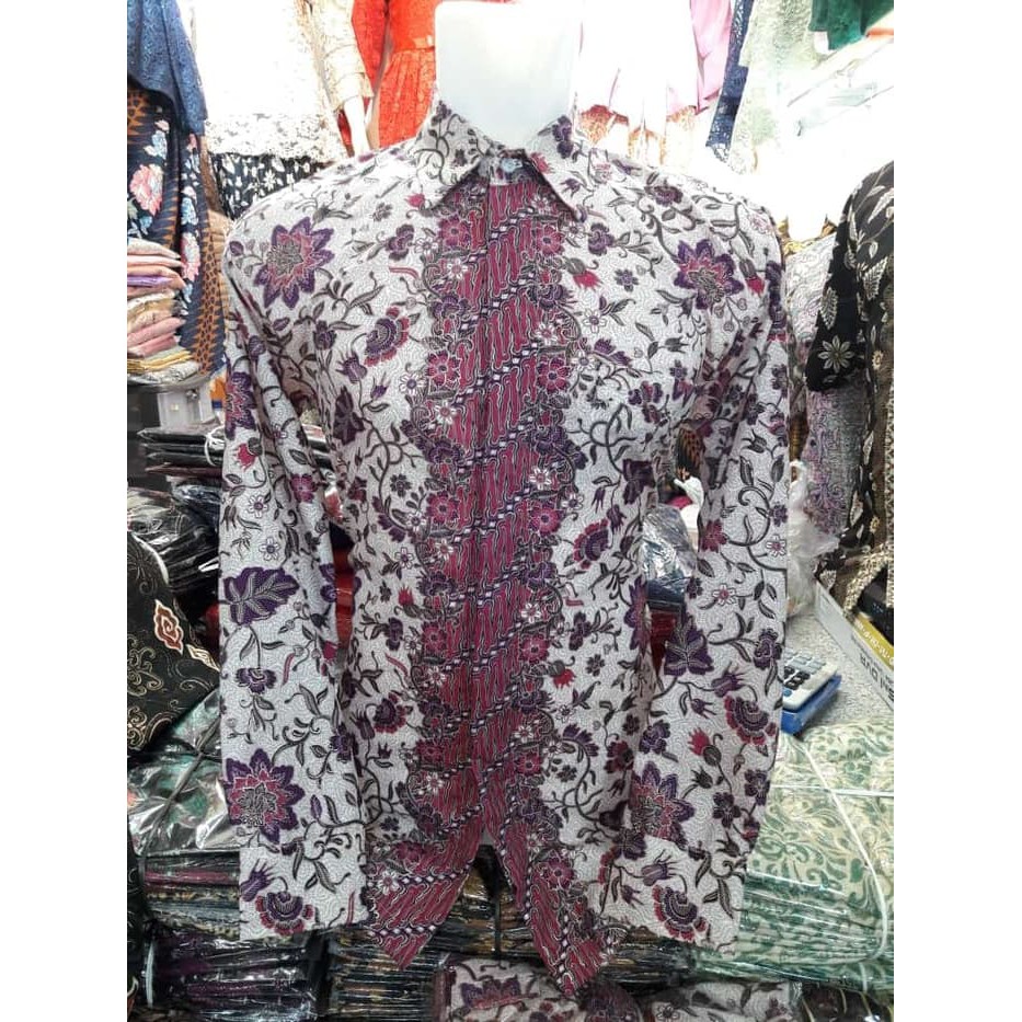 kemeja batik lengan panjang trend