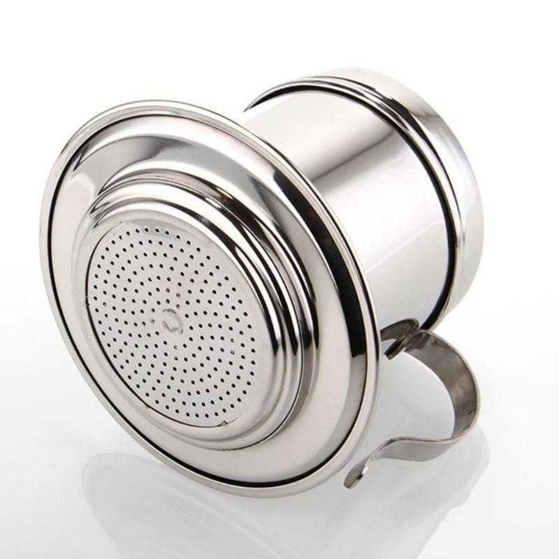 One Two Cups Filter Saring Kopi Vietnamese Coffee Pot Stainless - LC2