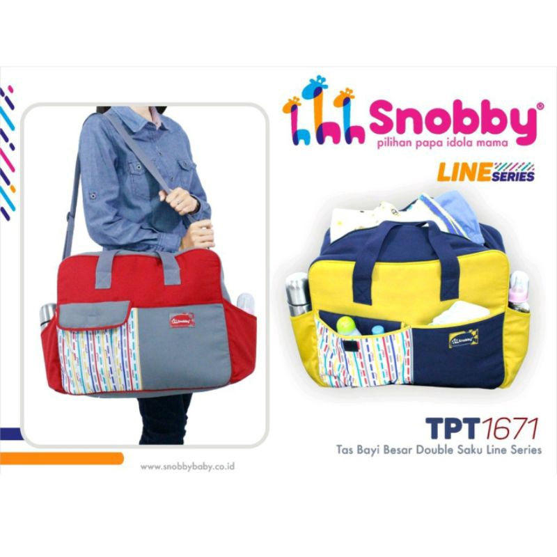 Tas Bayi Jumbo Snobby Double Saku Line Series | TAS BAYI BESAR | KECIL LINE SERIES TPT1671