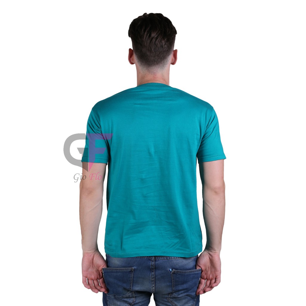 GIOFLO Kaos Santai T Shirt Lengan Pendek Hijau Tosca / PLS 19