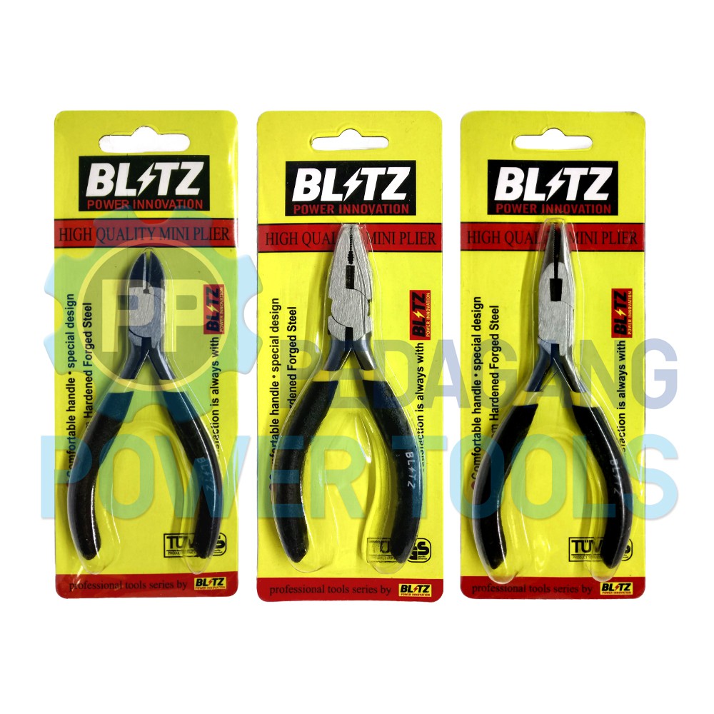 PAKET 3 SET BLITZ TANG MINI 4.5 INCH TANG LANCIP KOMBINASI TANG POTONG