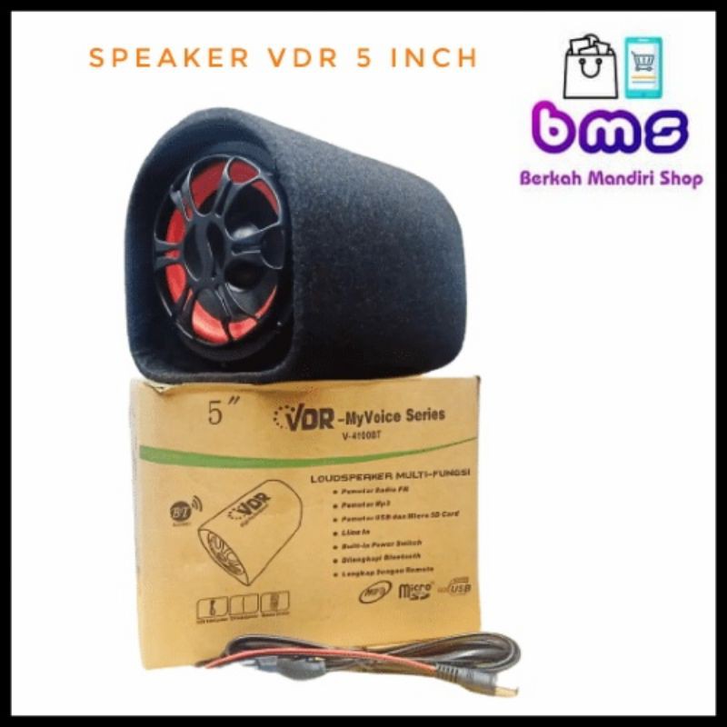 Speaker Tabung Basstube Portable AC/DC VDR 4100 / V-4100 BLUETOOTH