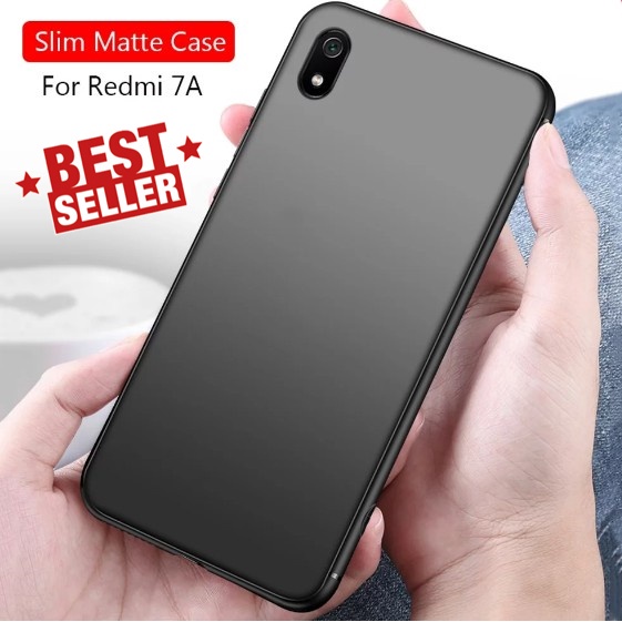 Xiaomi Redmi 7A Case macaron list black edition soft case polos casing cover tpu