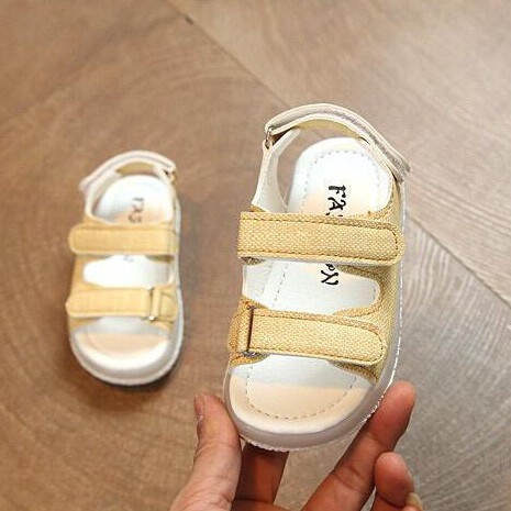 [Tokobig] Polos Sandal Anak LED 2 Tali Sandal Fashion Anak Import Size 21-30 Usia 1-5 Tahun