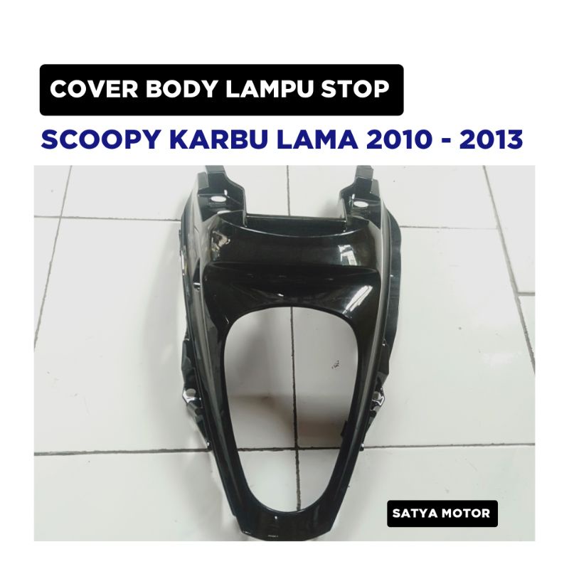 Cover Body Lampu Stop Scoopy Karbu 2010 2011 2012 2013 / Cover Body Hitam / Narita