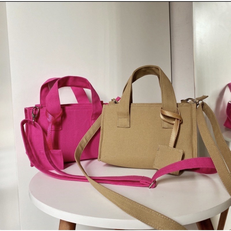 CANVA BAG TAS NUDE AESTHETIC/ Gleed bag / Tas wanita / fashion wanita / Tas selempang wanita