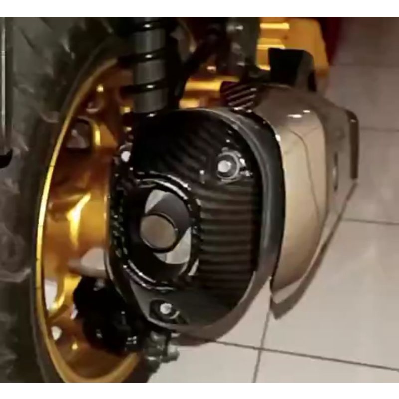 Corong Moncong Knalpot Vario 160/ PCX 160 Carbon Series Garnish Polite