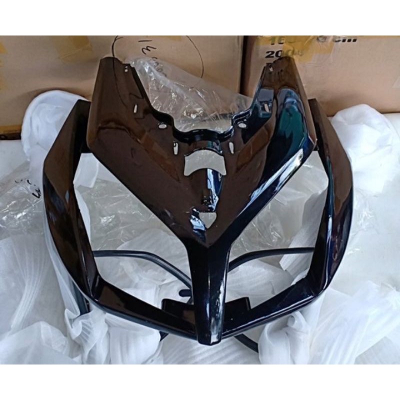 Panel tameng cover lampu depan Vario 110 techno karbu CBS hitam