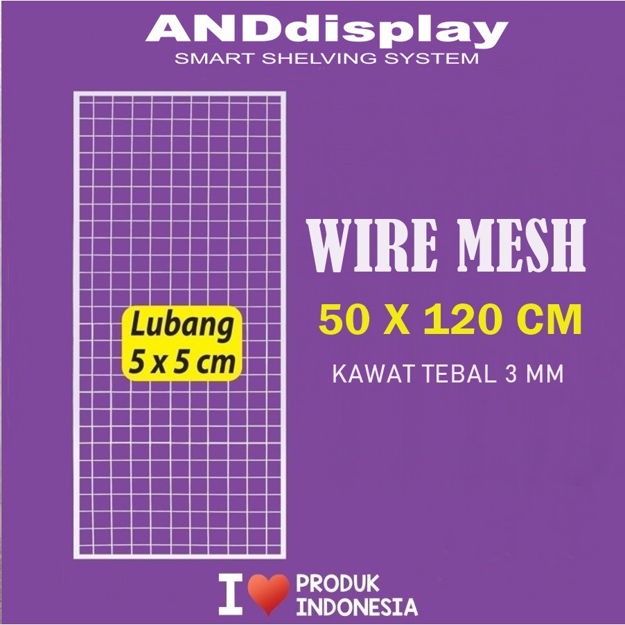 WIRE GRID MESH 50 X 120 CM - KAWAT JARING KOTAK - RAM DINDING BINGKAI