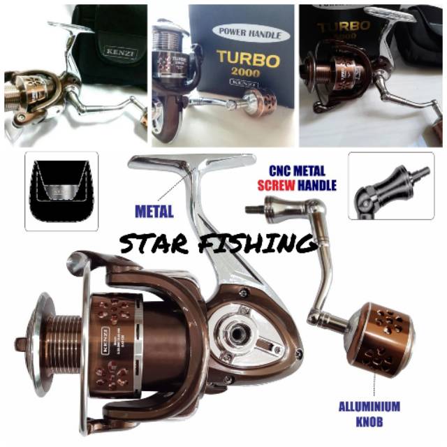 Reel Spinning KENZI TURBO 3000 Power Handle