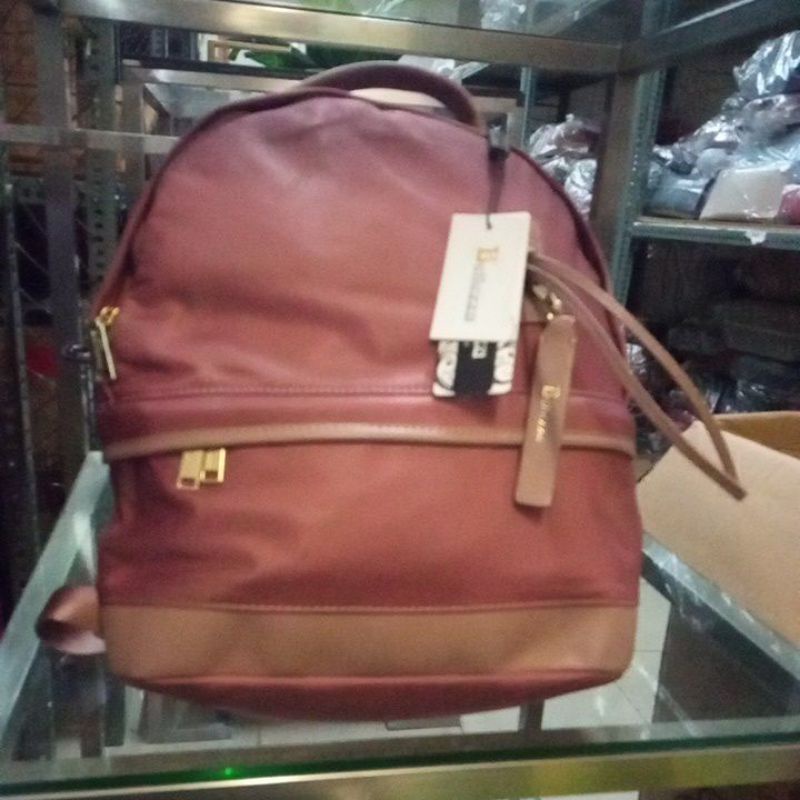 TERKEREN  Tas Ransel wanita Bellezza Original - Peach