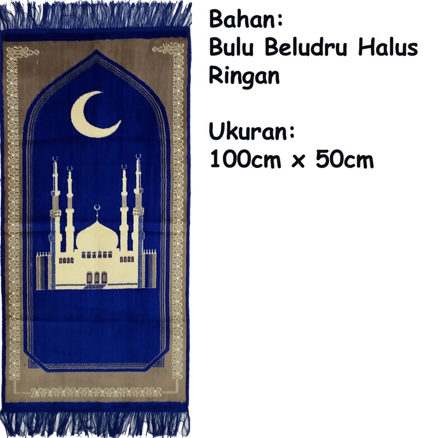 Sejadah Sajadah Travel Bulu Bludru Halus Murah Ukuran 100x50 100 x 50