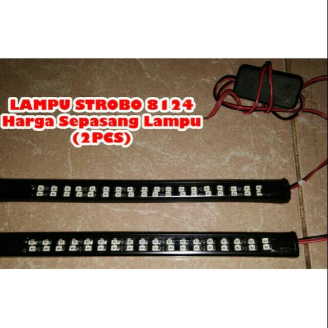 Lampu Strobo DRL Panjang Blitz Flash Cree LED Variasi Motor Mobil