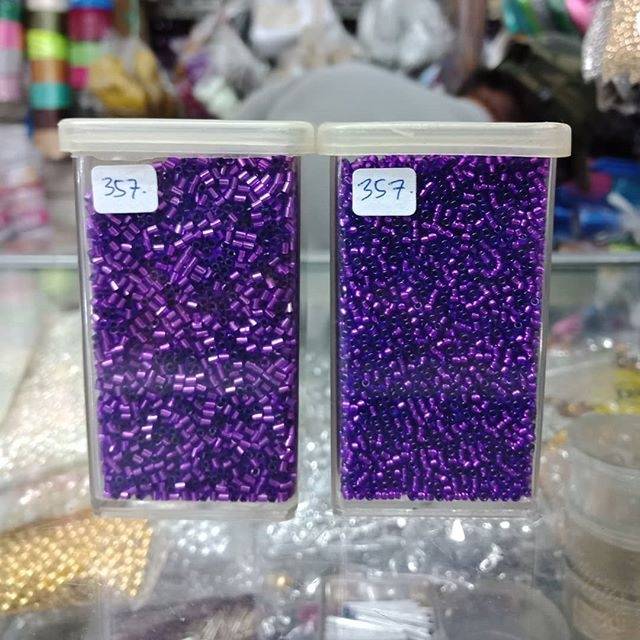 8 gram payet jepang patah pasir 357 ungu tua