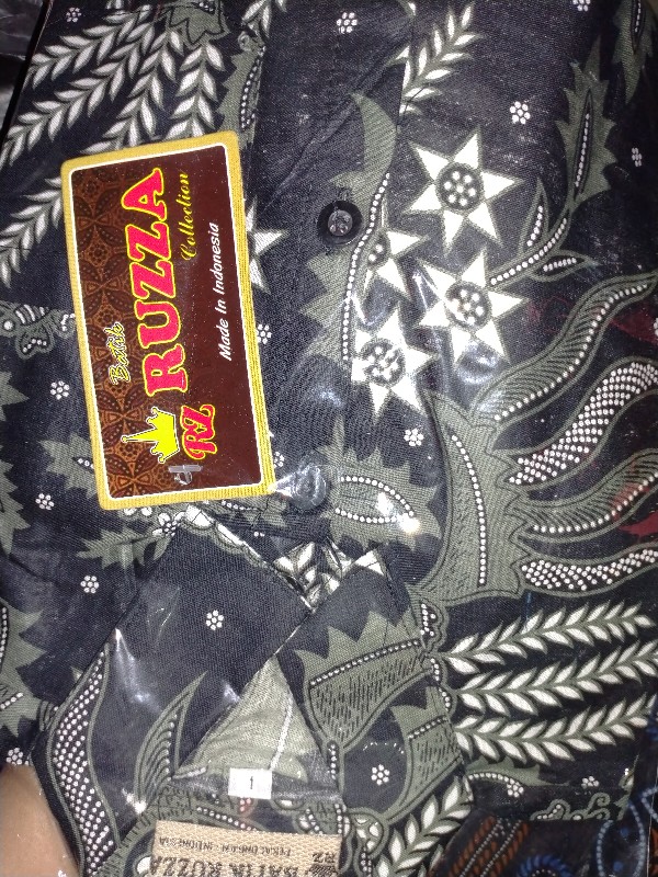 Ruzza Batik Anak Ukuran 0-15 Tahun Kemeja Laki-laki Balita Sd Smp Motif Manggar Abu Sogan Couple