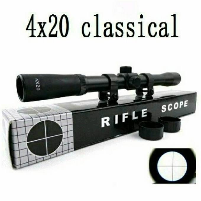 telescope teropong senapan angin 4x20 rifle scope 4x20 Amazing Zoom Premium