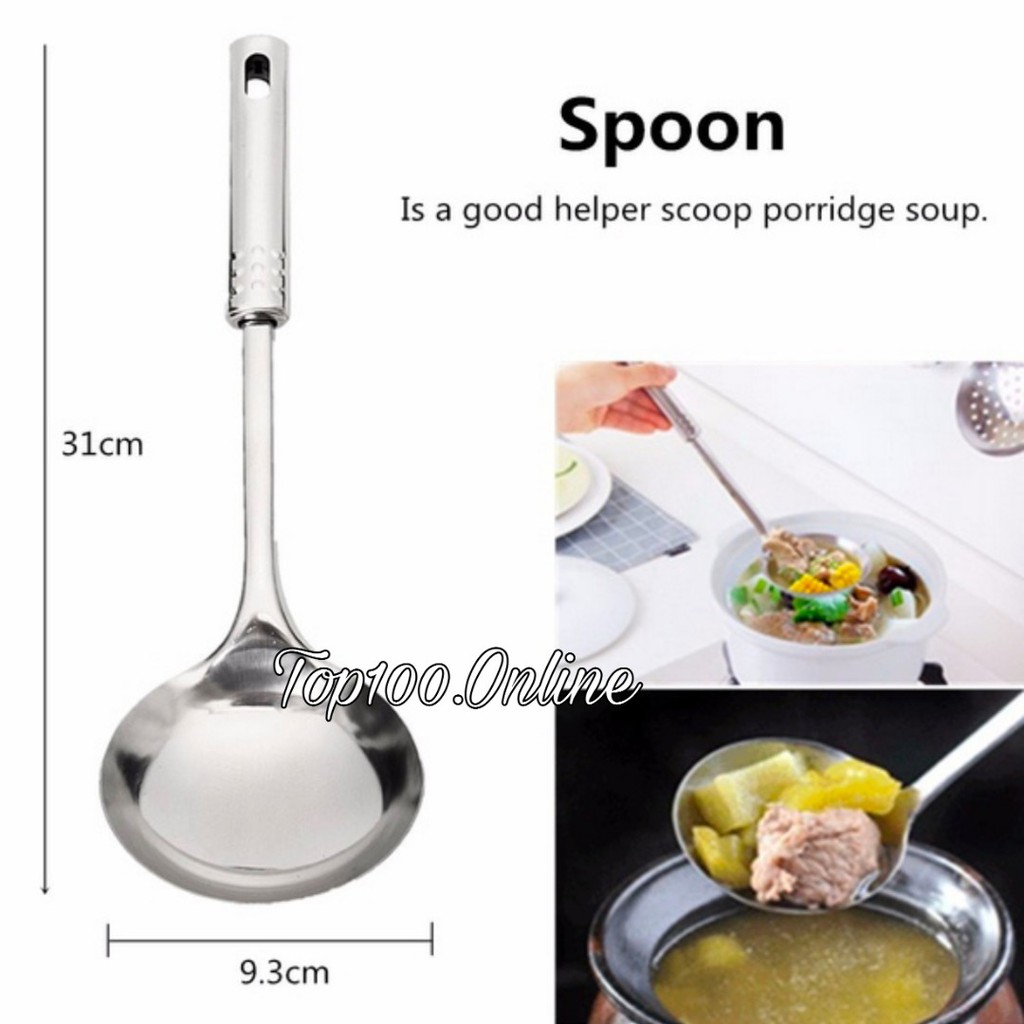 KITCHEN TOOL SET 4 IN 1 - SPATULA SODET SUTIL PENCAPIT SET STAINLESS STEEL BAGUS ELEGAN MURAH