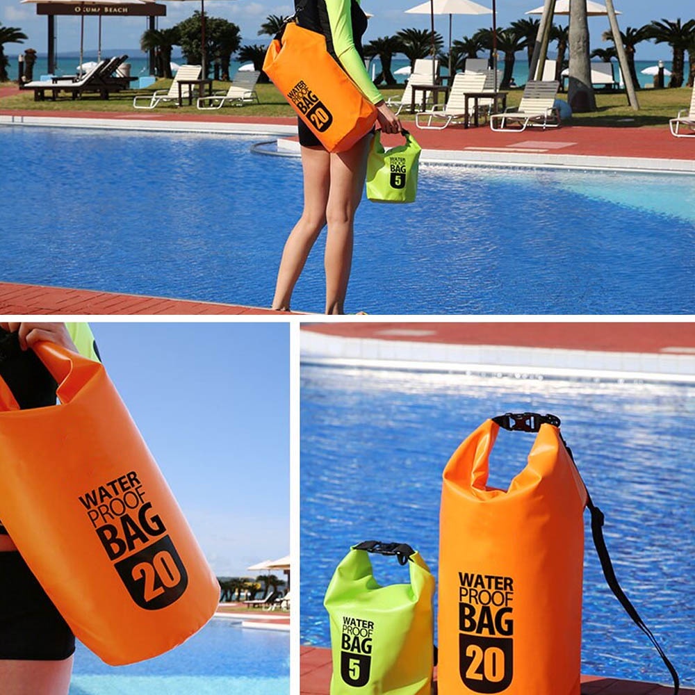 Dry Bag 20 Liter - Tas Penyimpanan Waterproof Anti Air Debu Bisa Jadi Pelampung Tas Anti Air Diving / / Berenang Snorkling