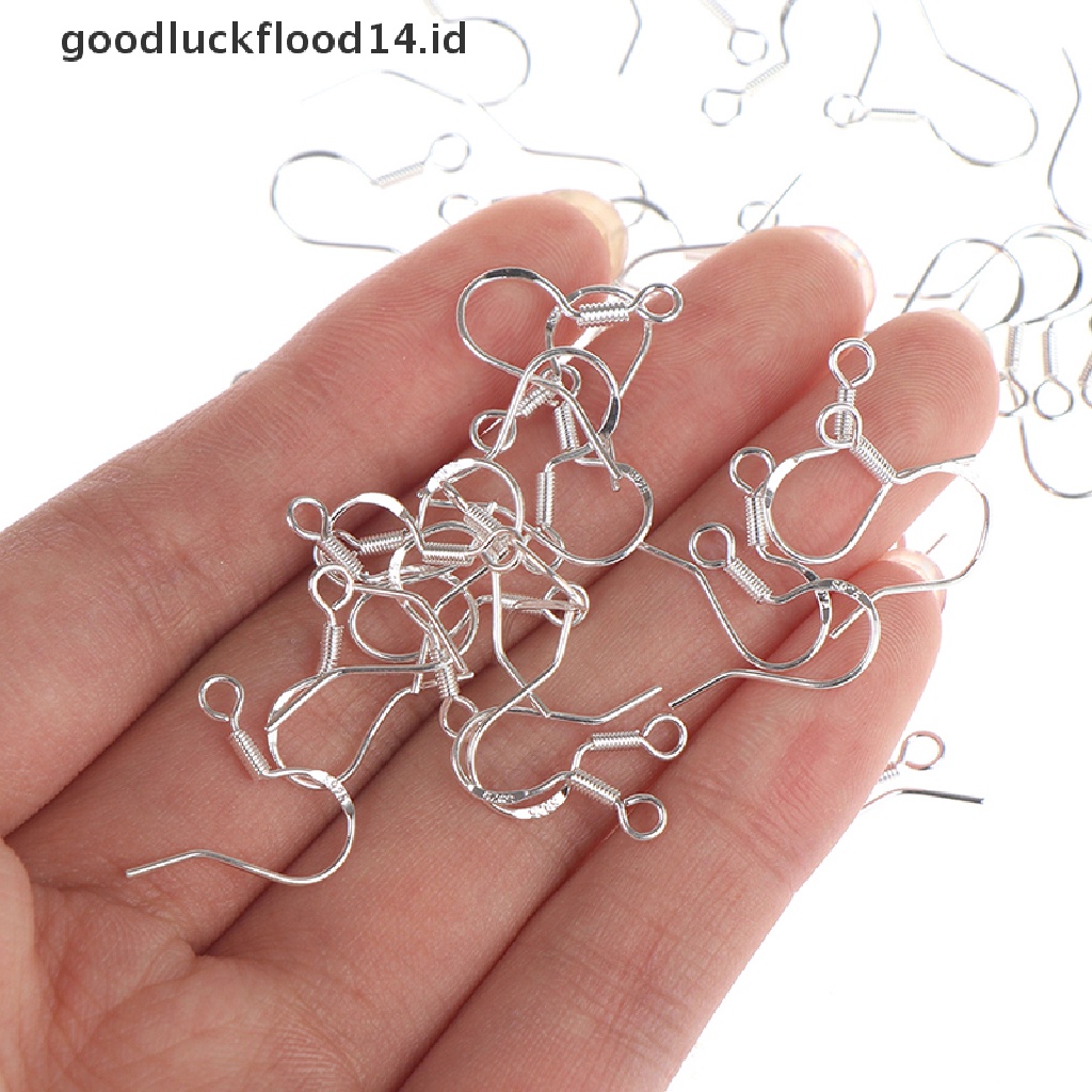 [OOID] 50PCs 925 Sterling Silver DIY Earring Hooks Ball Jewelry Accessory Ear Wire ID